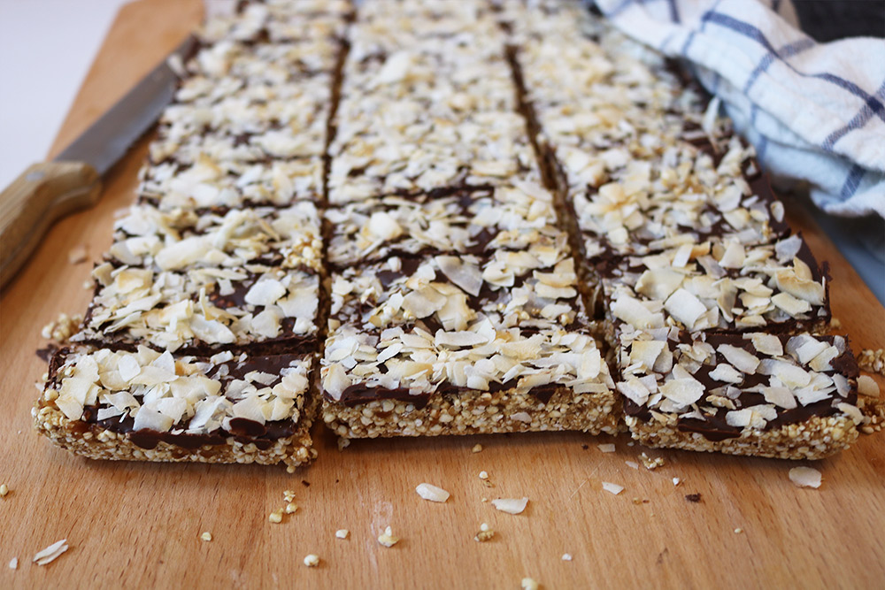 Gepofte quinoa snickers