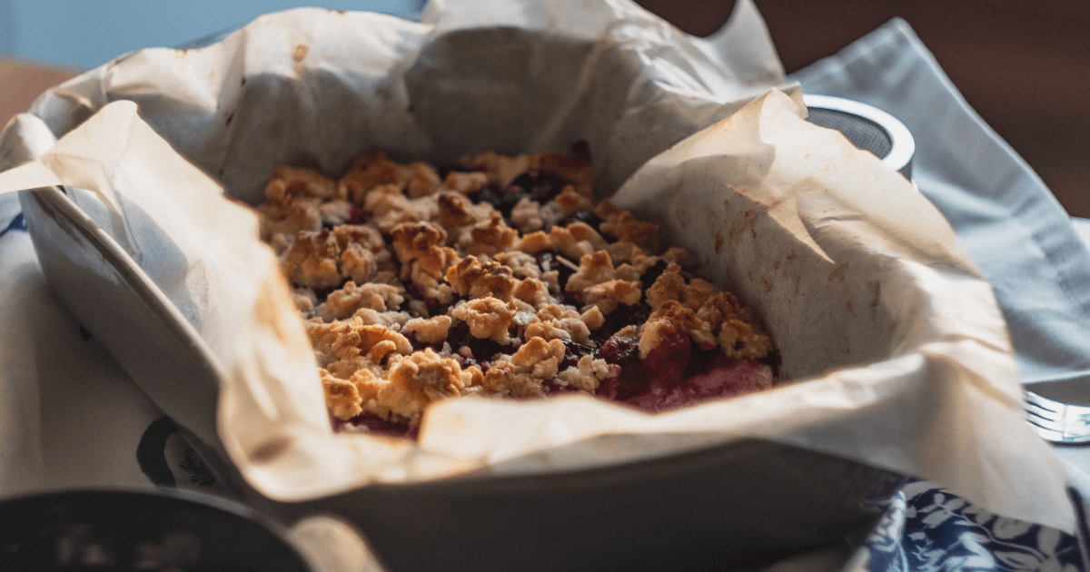 Smaakt vegan crumble pruimen