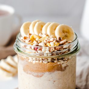 overnight oats met pindakaas