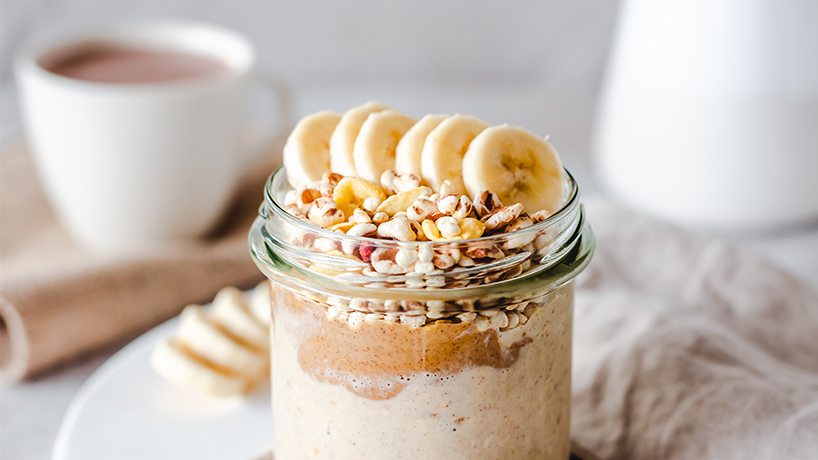 overnight oats met pindakaas