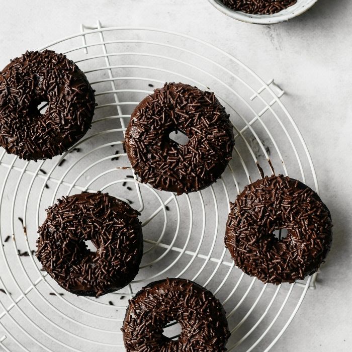 Triple chocolate donuts