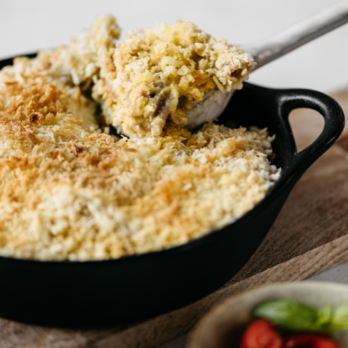 Gezonde mac and cheese, romig, plantaardig & vol groenten