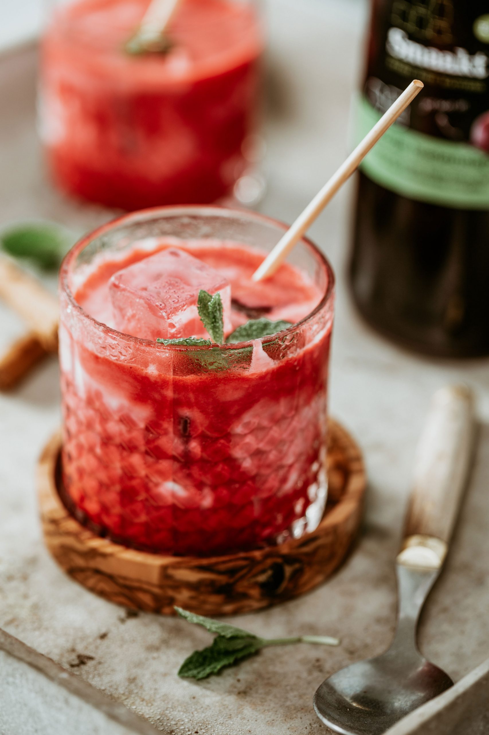 Cloudy beet latte