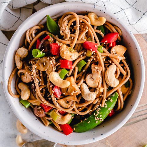 Wokgroenten met soba noedels