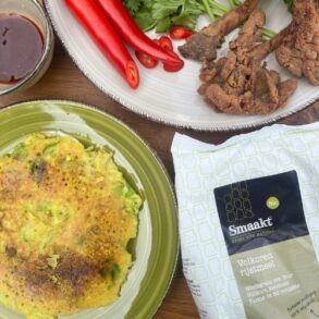 Bahn xeo vietnamese pannenkoekjes met rijstmeel